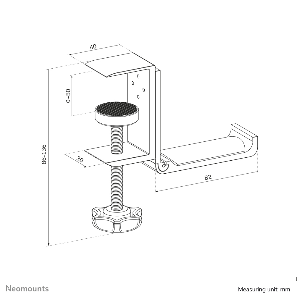 Neomounts ADS11-171SL Soporte de auriculares - universal